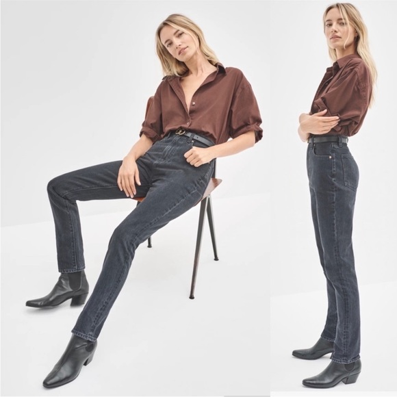 Aritzia Denim Forum The Nina Super High Ciagrette 30L Size 24. - Picture 2 of 8